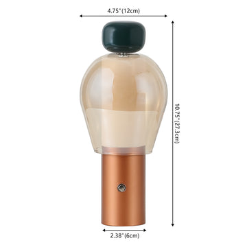 Evonne 10.75" Modern Glam Candle-Style Rechargeable/Cordless Dimmable Integrated LED Table Lamp with Touch Sensor